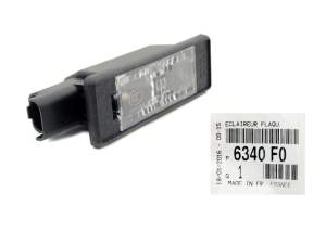 LAMPKA OŚWIETLENIA TABLICY REJESTRACYJNEJ CITROEN C3 C-ELYSSE DS3 DS5 PEUGEOT 207 301 307 308 3008 508 6340F0